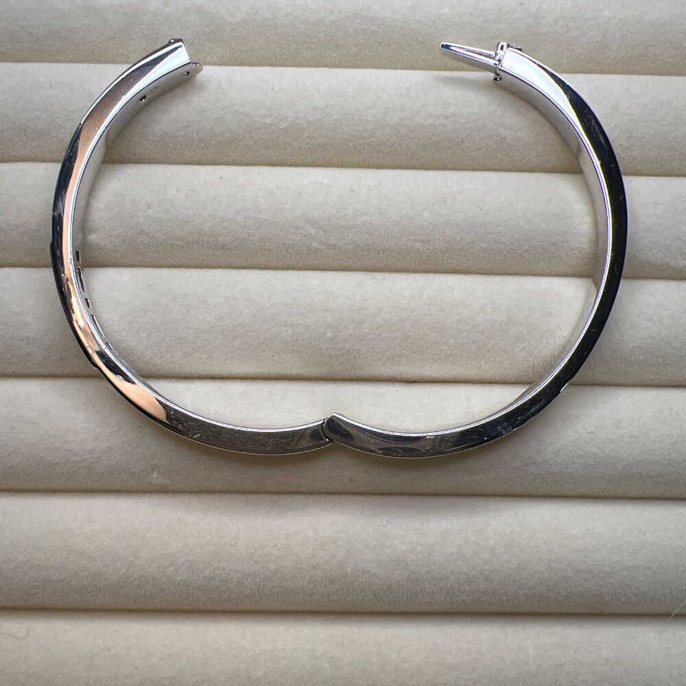 Danori CZ Channel Set, Silver Plated, Hinged Bracelet - NWOT - Picture 7 of 10